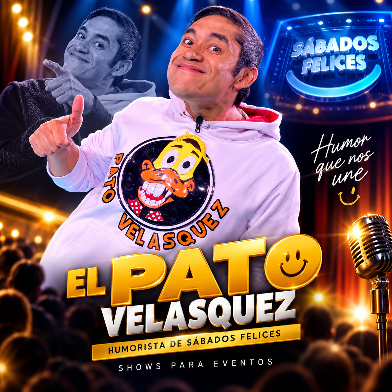 El Pato Velásquez de Sábados Felices para eventos