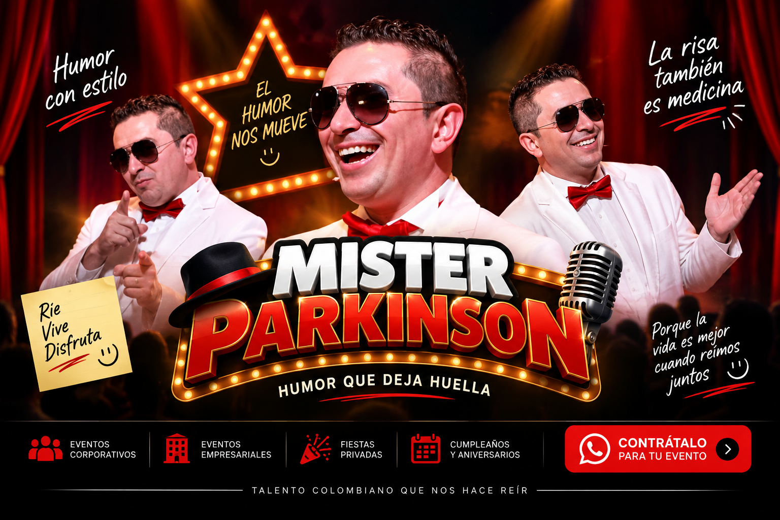 Mr Parkinson comediante para eventos