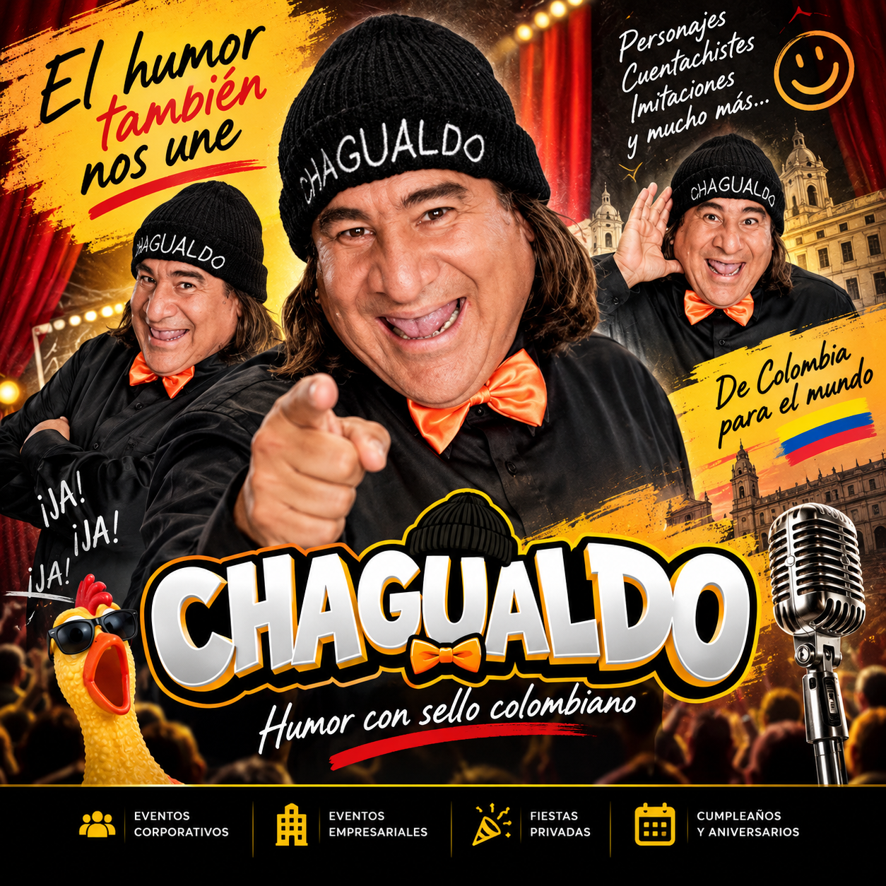 Chagualdo comediante para eventos