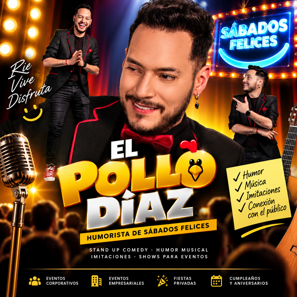 El Pollo Díaz de Sábados Felices para eventos
